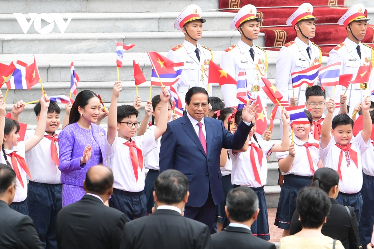 Lễ đón Thủ tướng Thái Lan Paetongtarn Shinawatra thăm chính thức Việt Nam